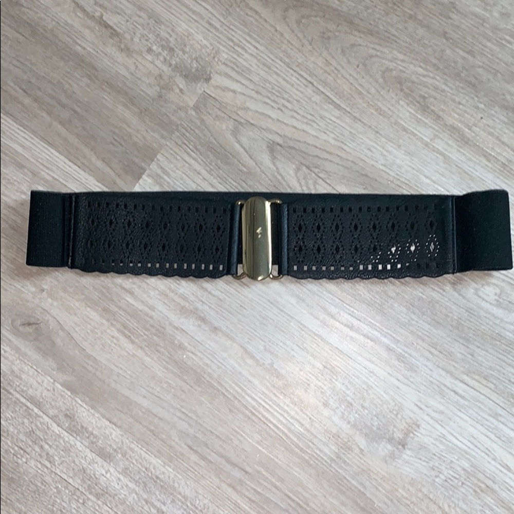 Black Belt with Gold Buckle size M/L